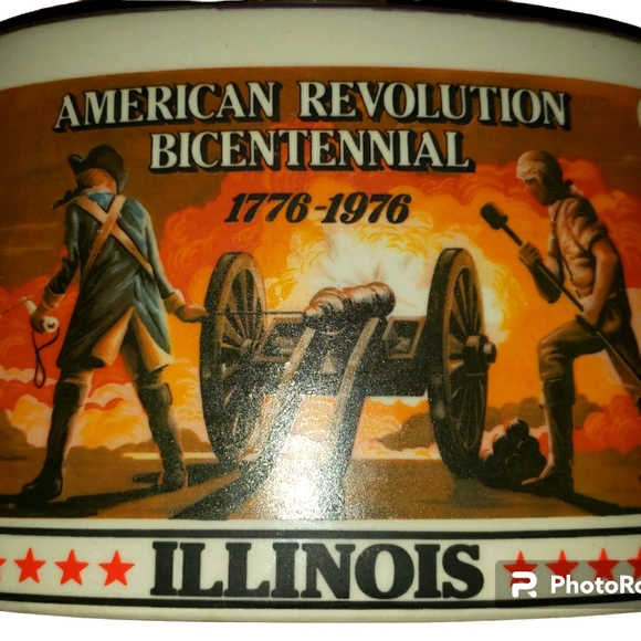 Vintage The Early Times American Revolution Bicentennial-Illinois Cer. Decanter - Picture 7 of 10
